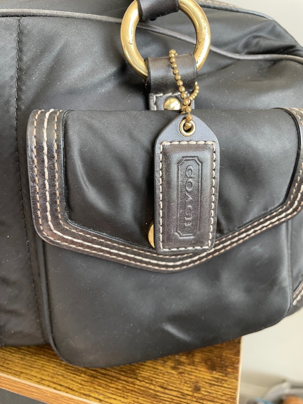 Vintage Coach Y2K Black Sateen Gallery Turnlock Satchel Style 4453 - Picture 15 of 16